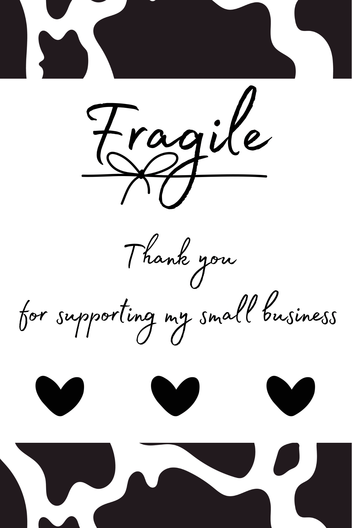 Fragile Cow Print