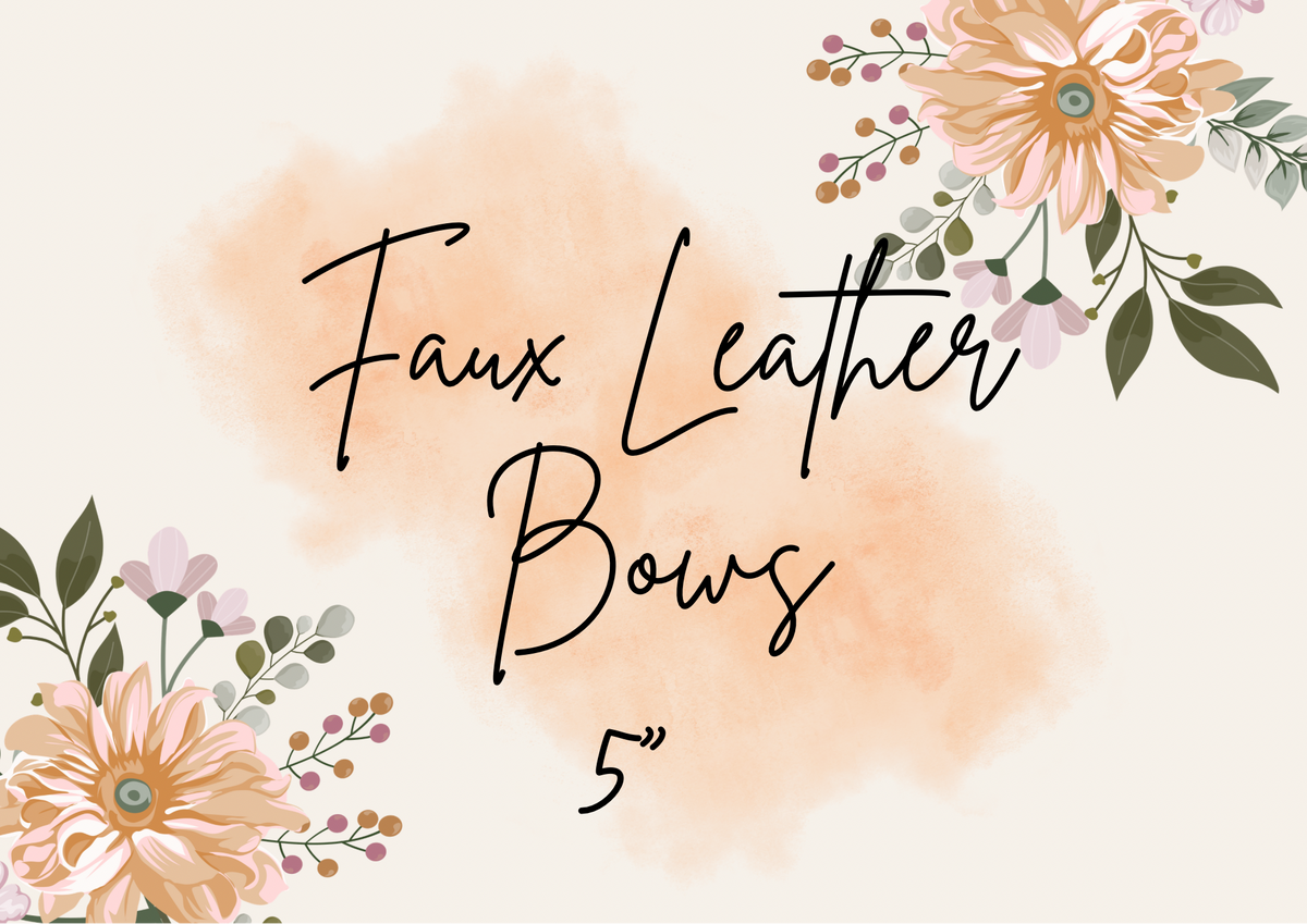 Faux Leather Bows