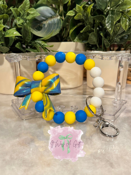 Blue & Yellow Wristlet