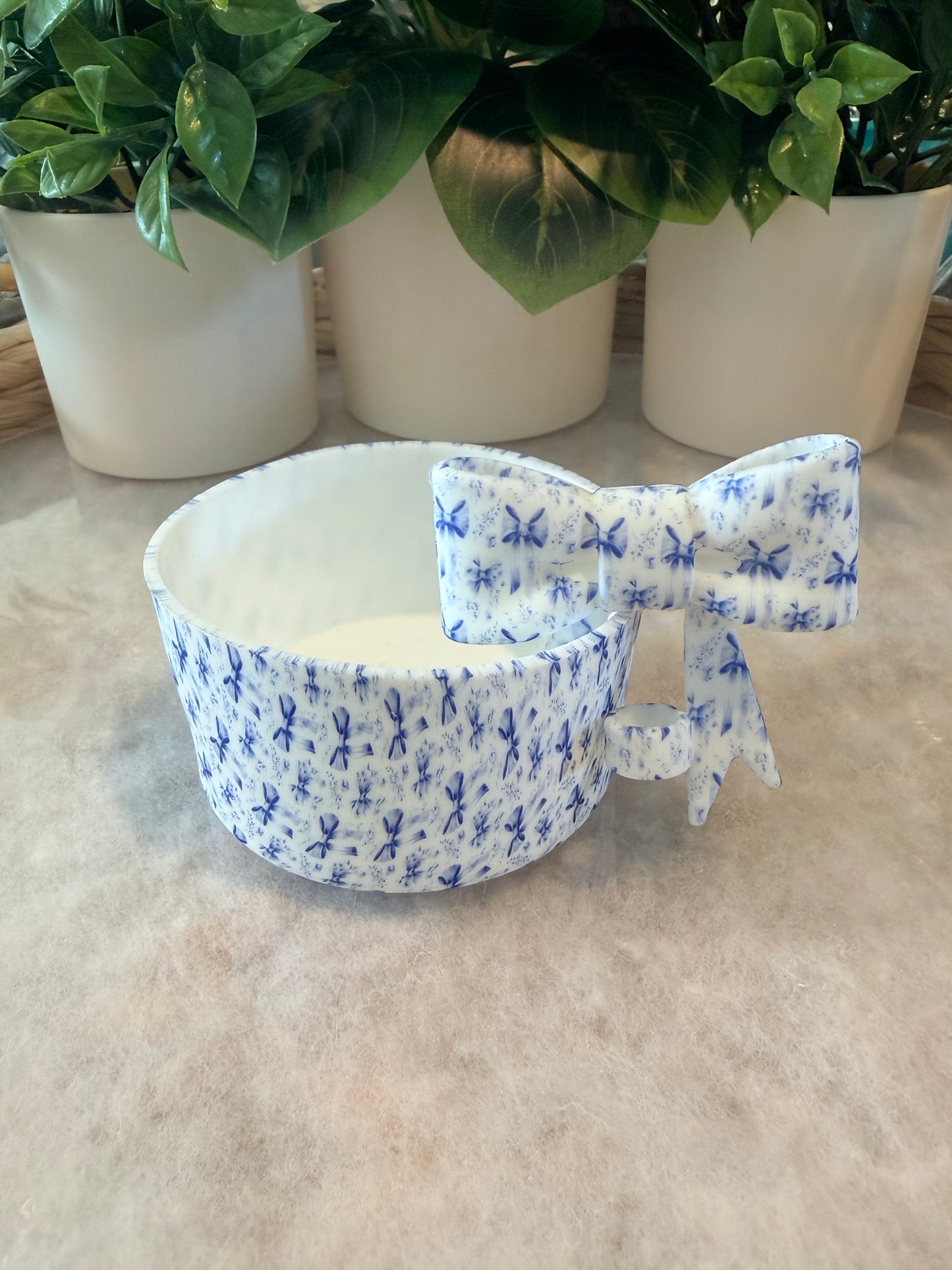 Blue Bow tumbler set