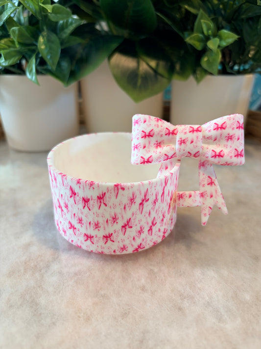 Pink bows tumbler set