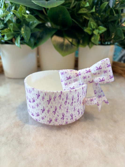 Purple Bows tumbler set